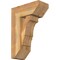 Ekena Millwork Balboa Slat Rough Sawn Bracket w/ Offset Brace, Western Red Cedar, 8"W x 18"D x 26"H BKT0806X18X26BOA06RWR - alternate 1